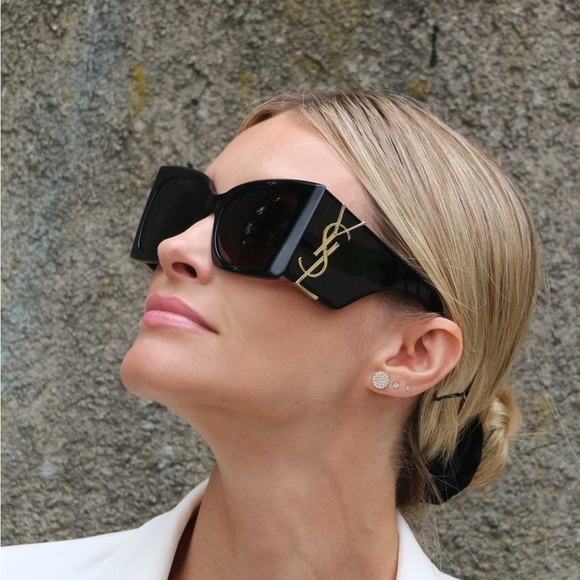 NEW SAINT LAURENT SL M119 BLAZE 001 OVERSIZED BLACK SLM119 001 WOMEN SUNGLASSES - Picture 4 of 12